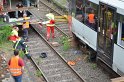 Unfall zwischen zwei KVB Bahnen Koeln Hoehenhaus Im Weidenbruch P315